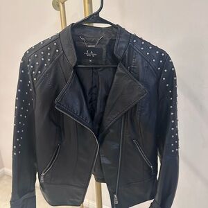 Black Studded Leather Jacket